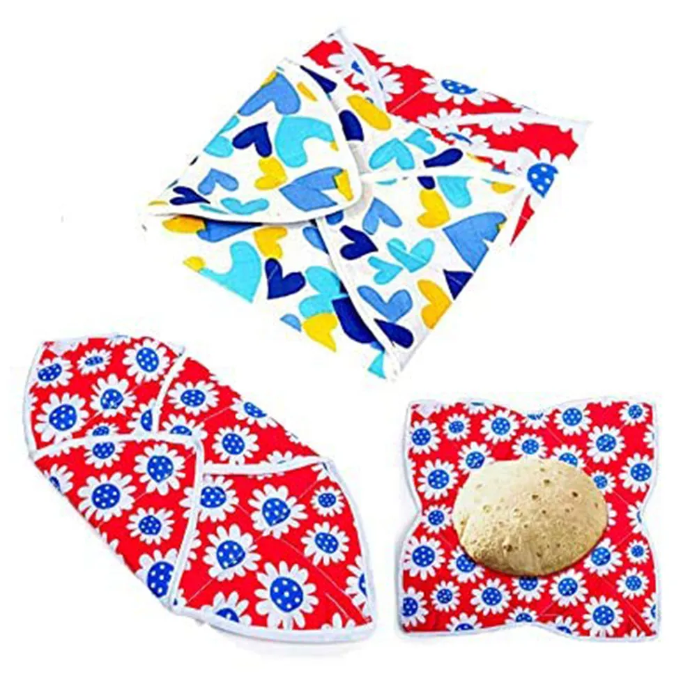 2273 Square Hygienic Roti / Chapati Multi Print Design Cover