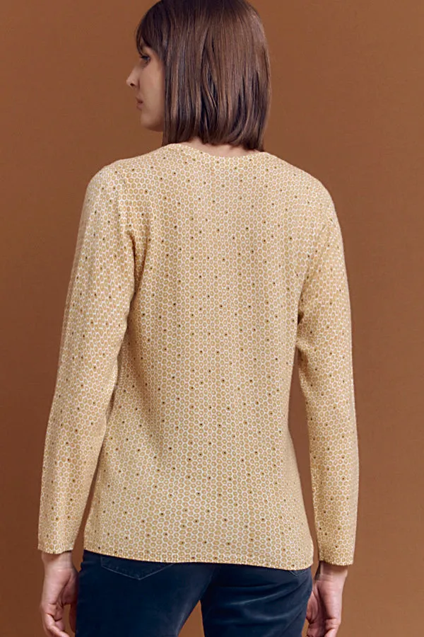 ALVEOLE WOOL AND CASHMERE V-NECK JUMPER