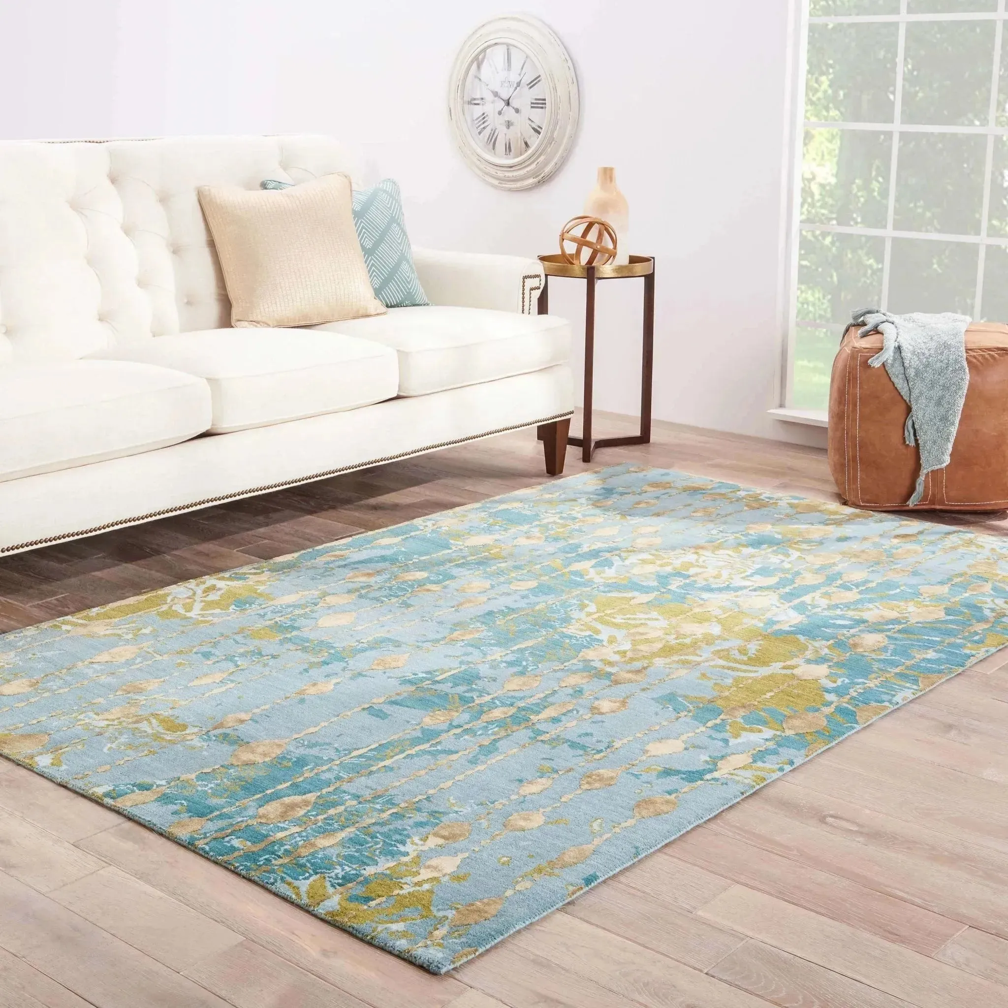 Connextion By Jenny Jones-Global CG08 Ruby Room Canal Blue/Dark Citron Rug