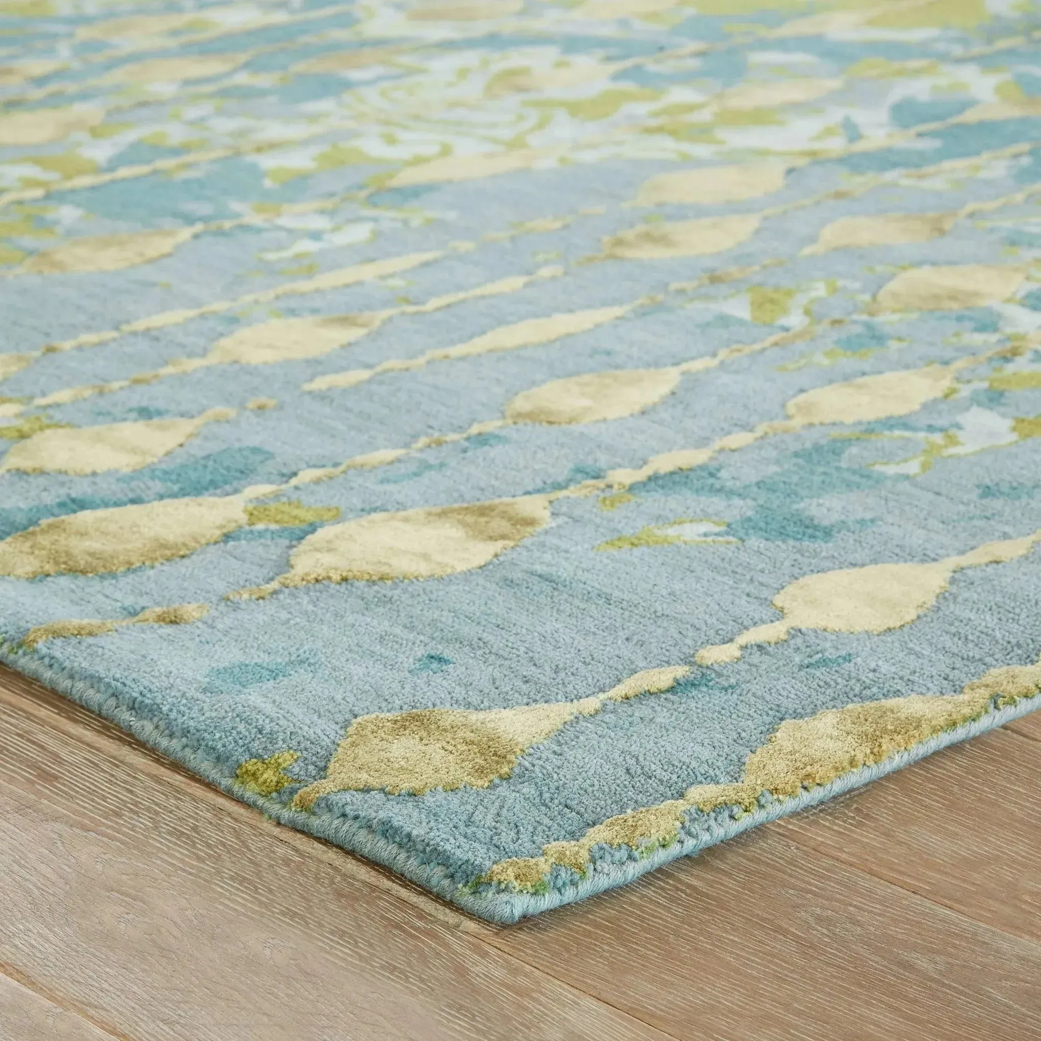 Connextion By Jenny Jones-Global CG08 Ruby Room Canal Blue/Dark Citron Rug