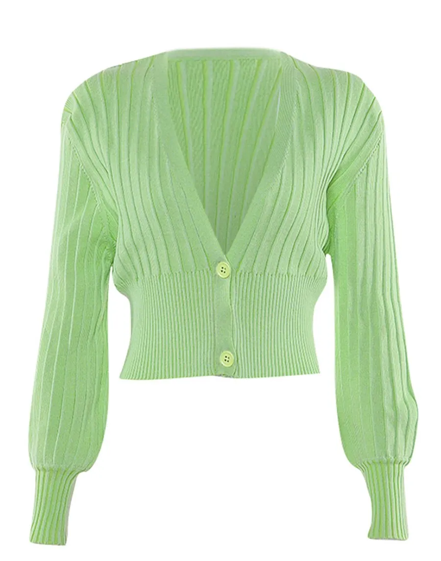 Cotton Solid Short Sweater - Multicolor