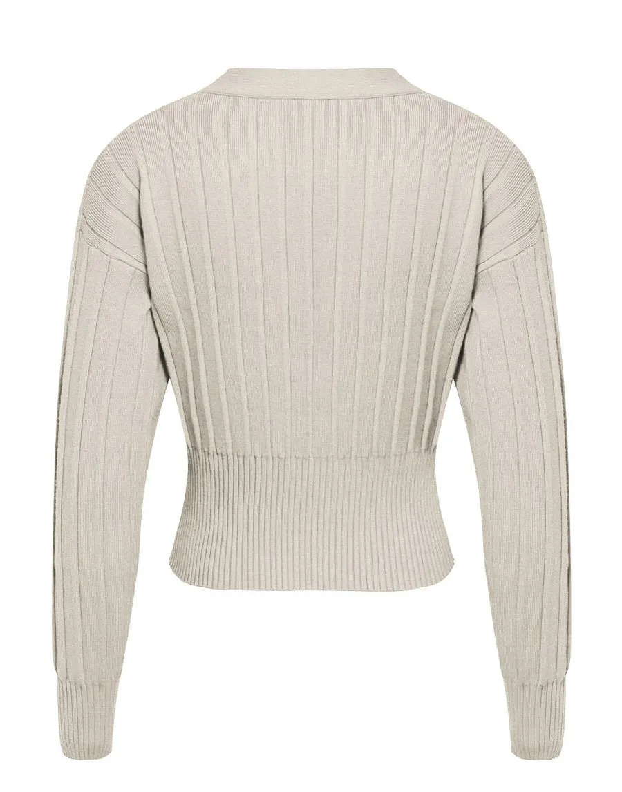 Cotton Solid Short Sweater - Multicolor