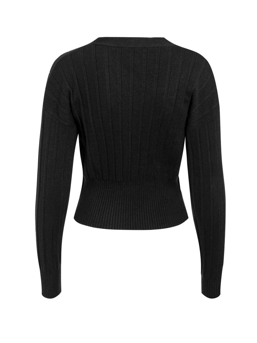 Cotton Solid Short Sweater - Multicolor
