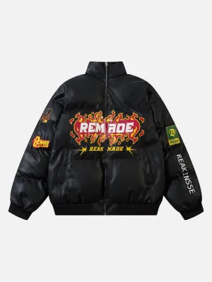 Disguisen American Style Heavy Flame Embroidered Coat