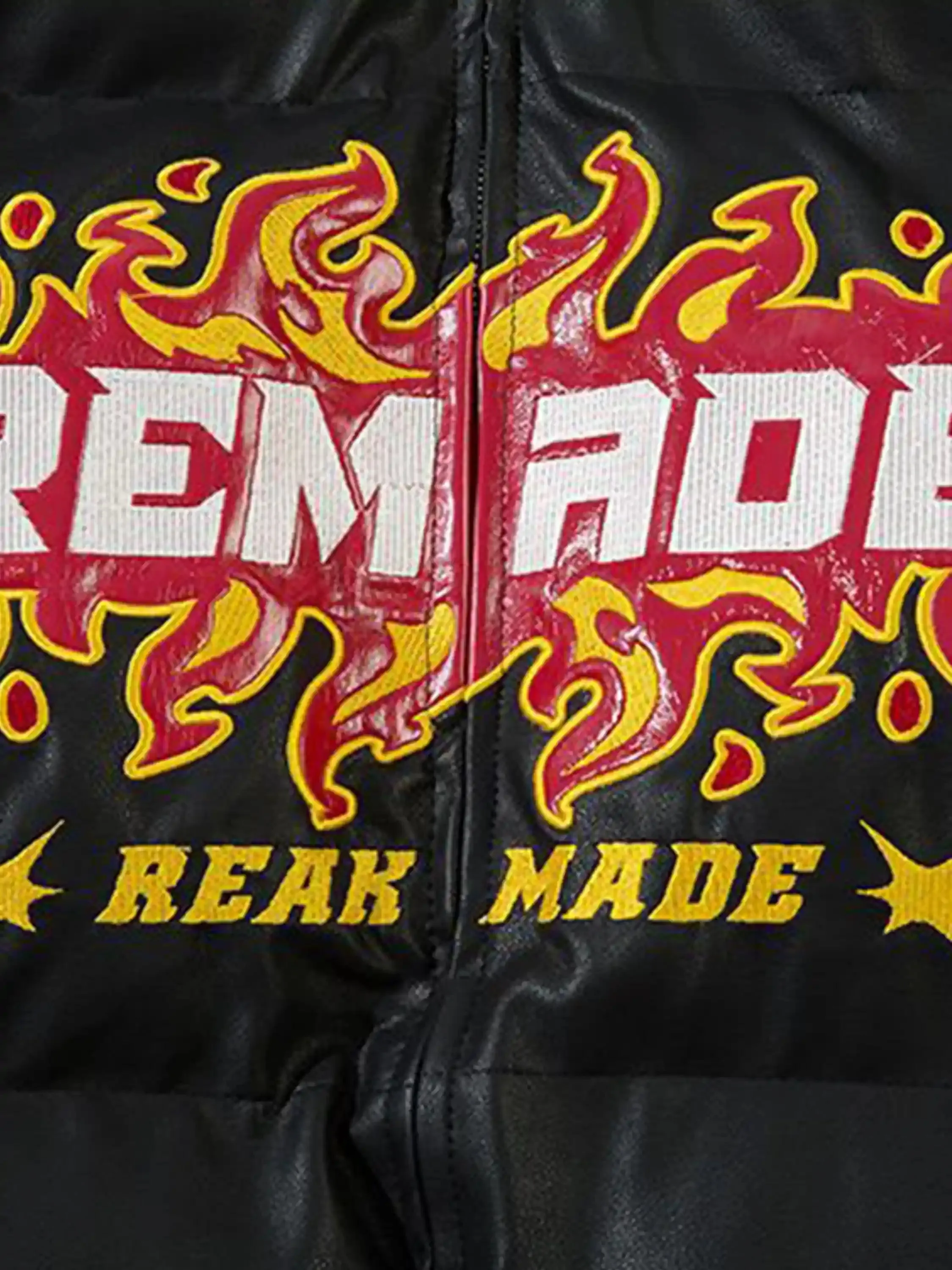 Disguisen American Style Heavy Flame Embroidered Coat