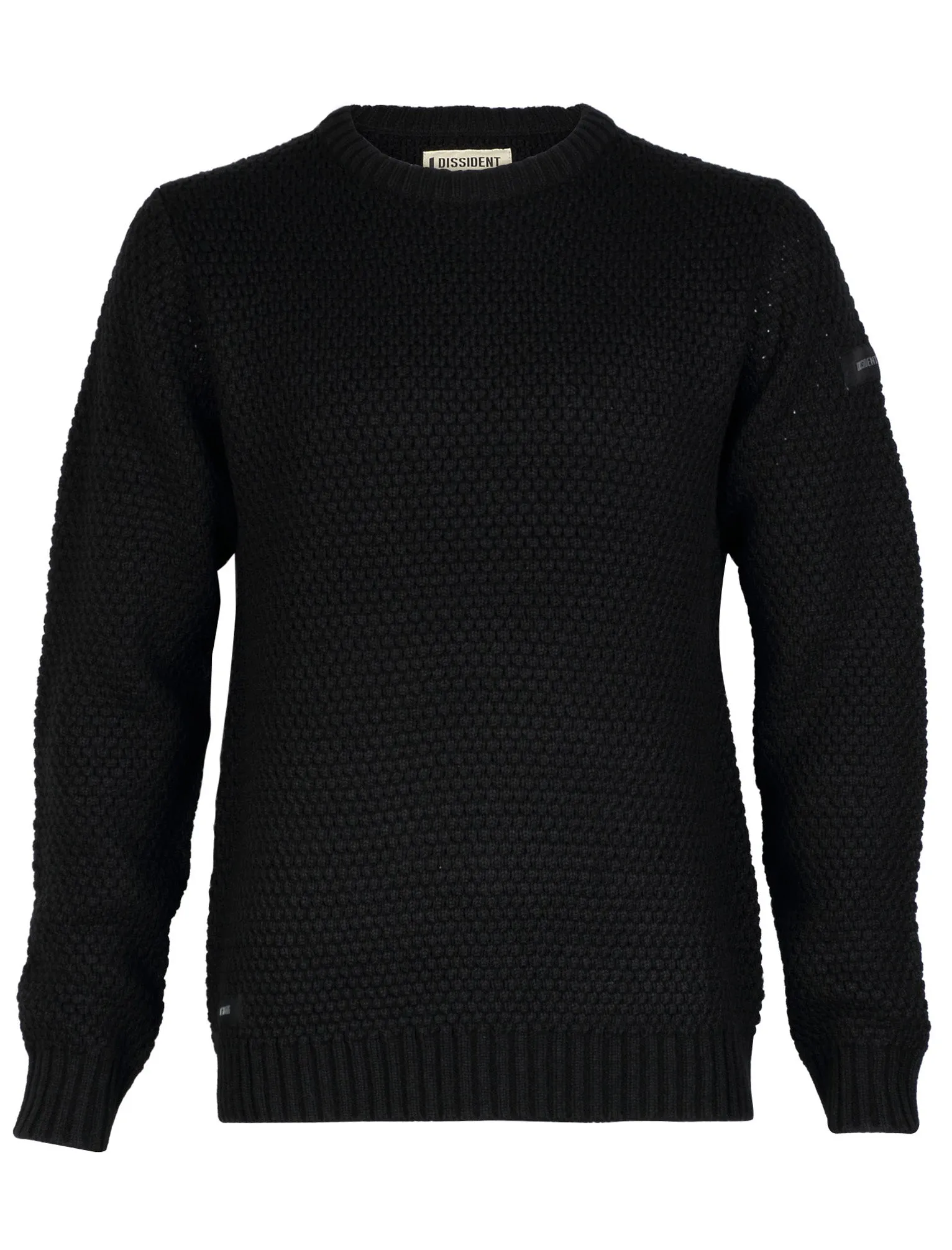 Dissident Jamal textured knitted jumper in black