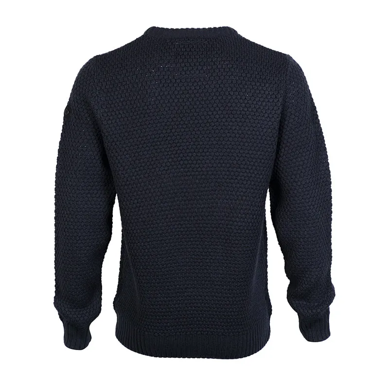 Dissident Jamal textured knitted jumper in navy
