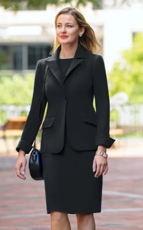 Double Face Wool Crepe Blazer