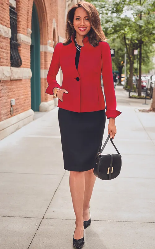Double Face Wool Crepe Blazer