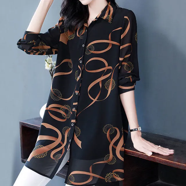Ivyshape | Casual Oversized Tunic Blouse for Women