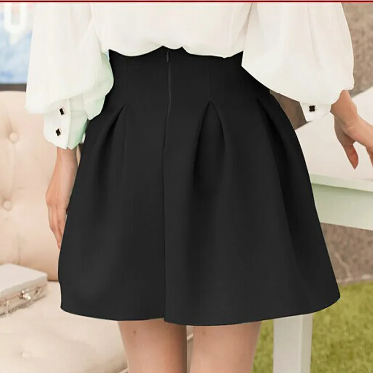Korean Trendy Stretchable Outer Space Cotton Skirt Zipper Slim Look Tutu Skirt