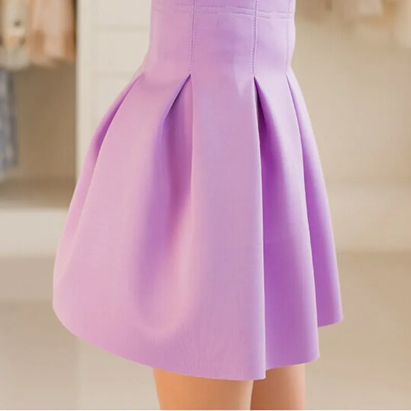 Korean Trendy Stretchable Outer Space Cotton Skirt Zipper Slim Look Tutu Skirt