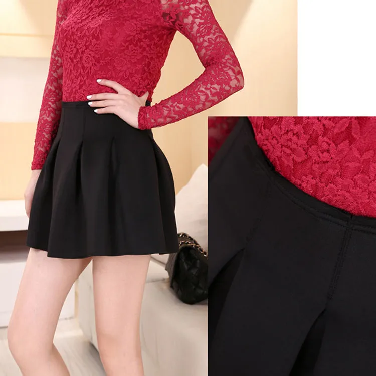 Korean Trendy Stretchable Outer Space Cotton Skirt Zipper Slim Look Tutu Skirt
