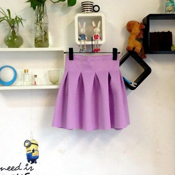 Korean Trendy Stretchable Outer Space Cotton Skirt Zipper Slim Look Tutu Skirt