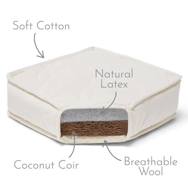 Little Green Sheep Twist Natural Cot Bed Mattress 70 x 140cm
