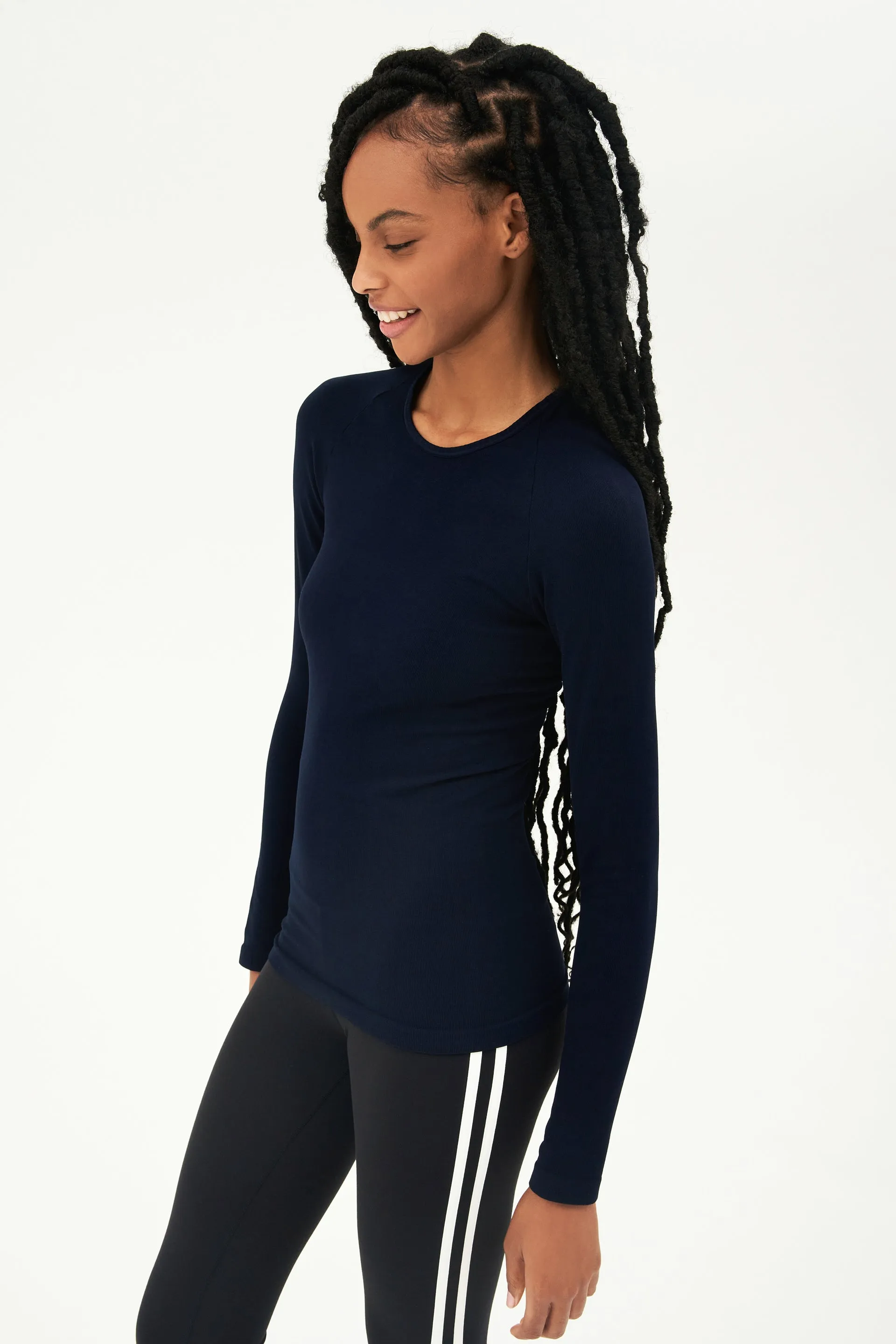 Loren Seamless L/S Tee Indigo