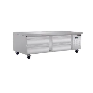 Maxx Cold - MXCB72HC Four-Drawer Refrigerated Cheg Base, 74"W, 11.1 cu. ft. Storage Capacity, in Stainless Steel
