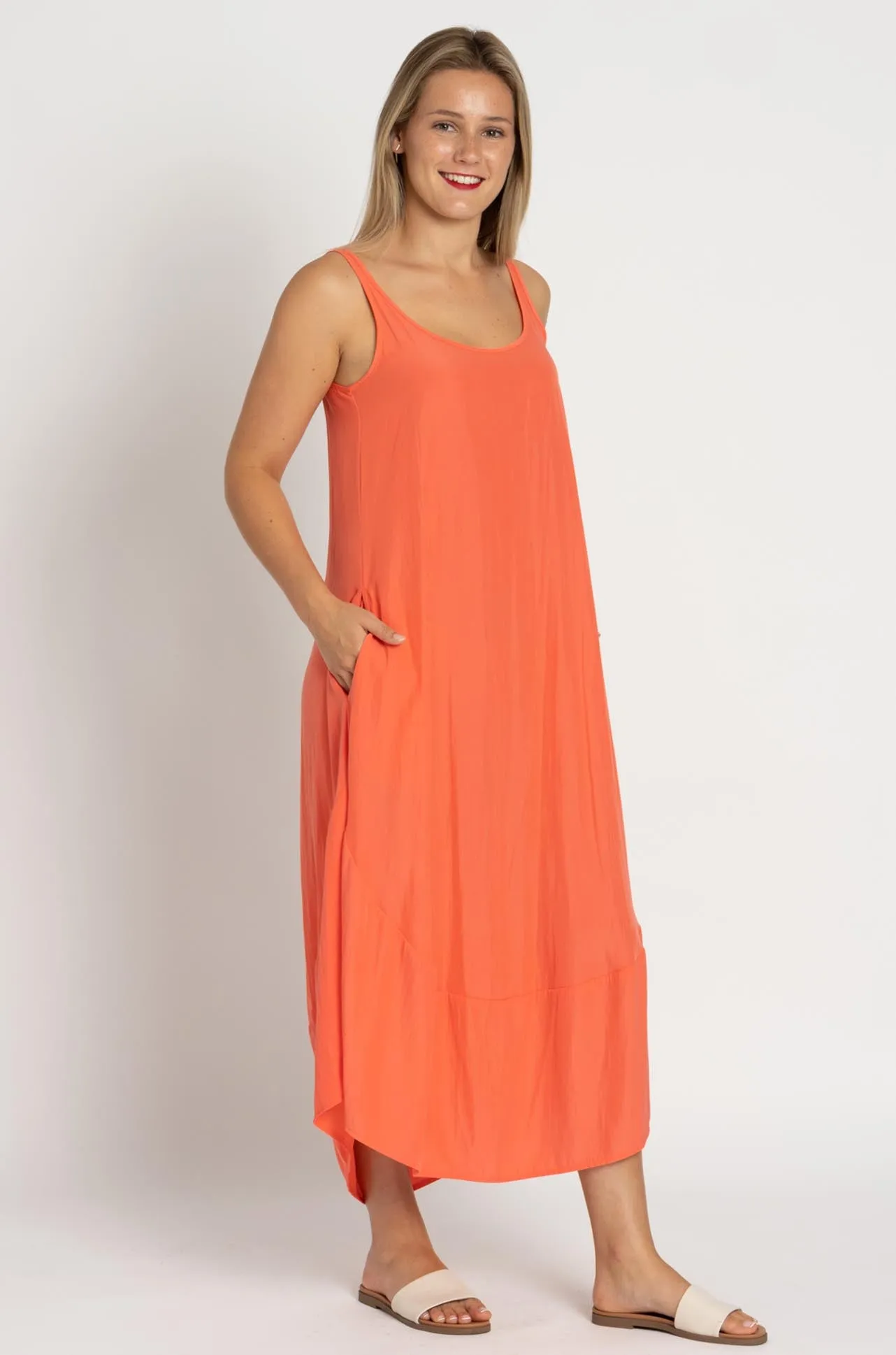 Mela Purdie - Teardrop Dress in Grapefruit