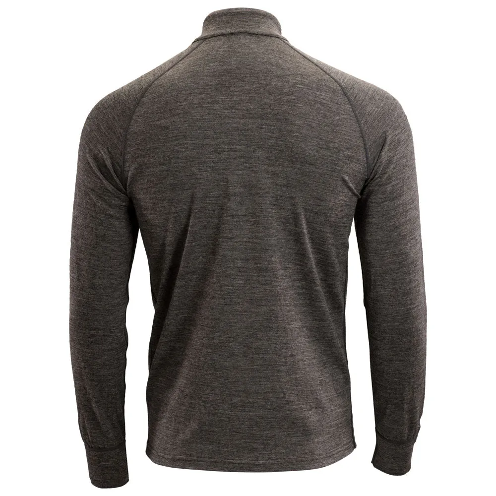 Mens Merino 200 Long Sleeve Zip Neck (Smoke)