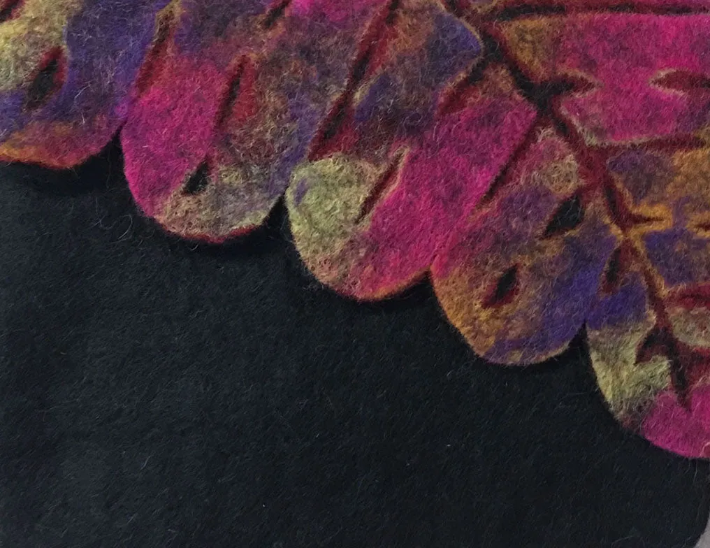 Nuno Felted Wool Leaf Coin Purses One-Of-A-Kind