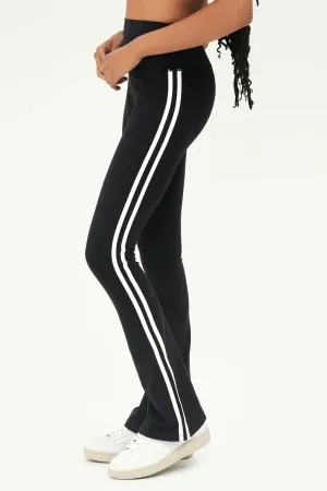 Raquel High Waist Supplex Flare, Black/White