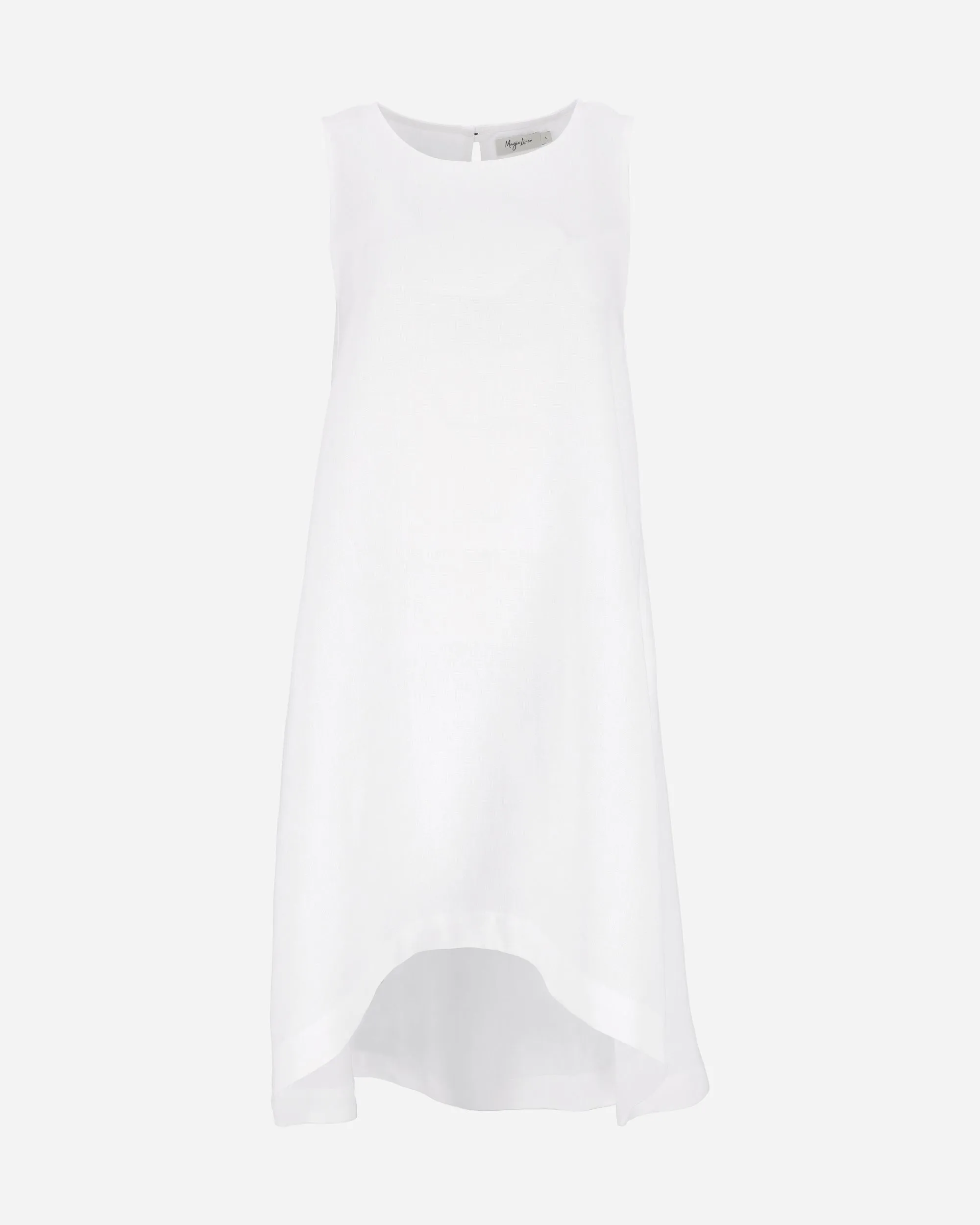 Royal TOSCANA linen dress in White