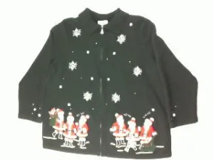 Singing Santa's- Large Christmas Sweater