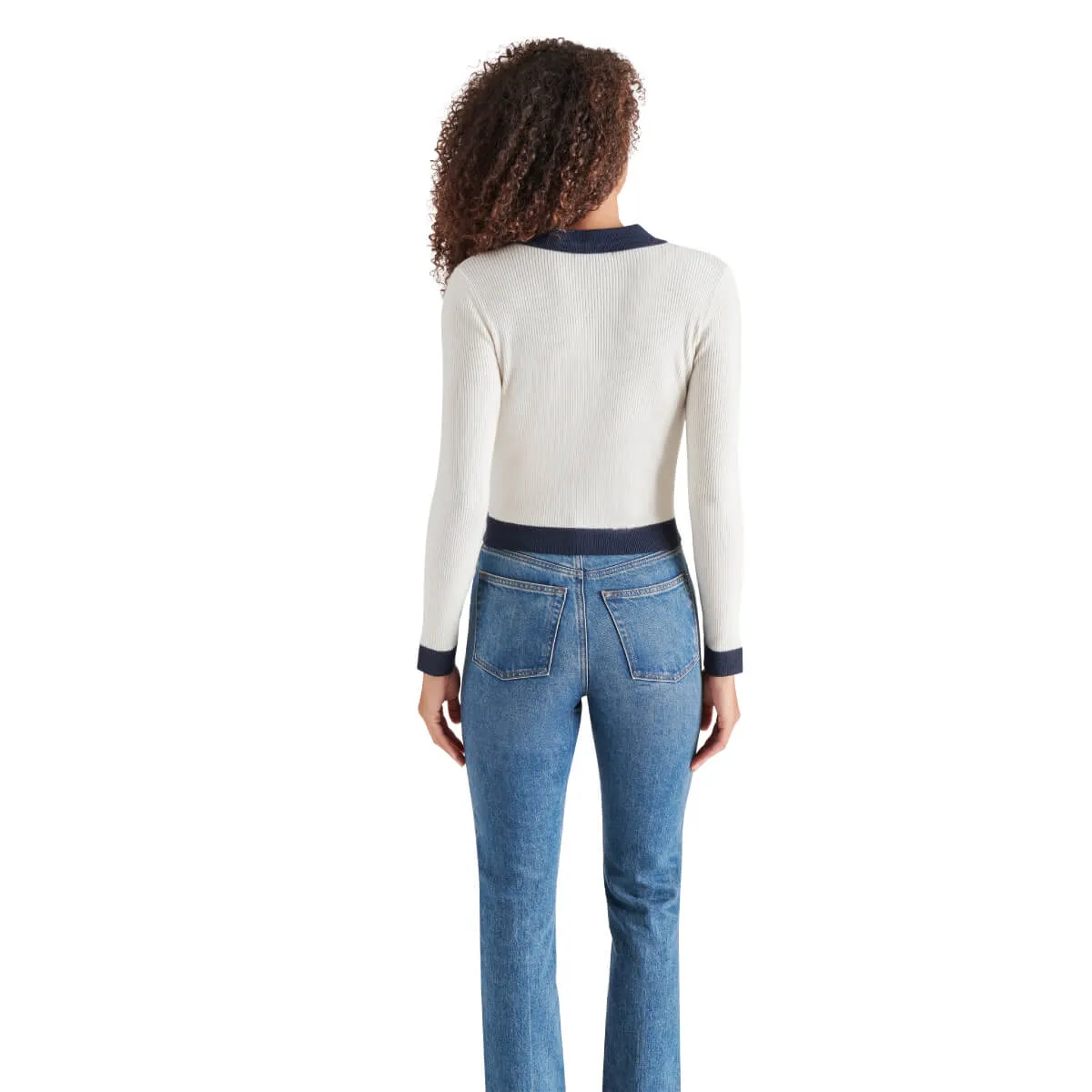Steve Madden Ayda Contrast-Tipped Cardigan
