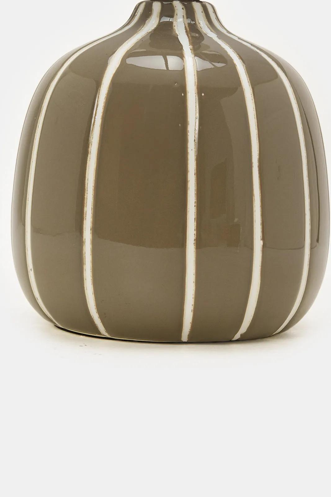Taupe Big Embossed Base Table Lamp