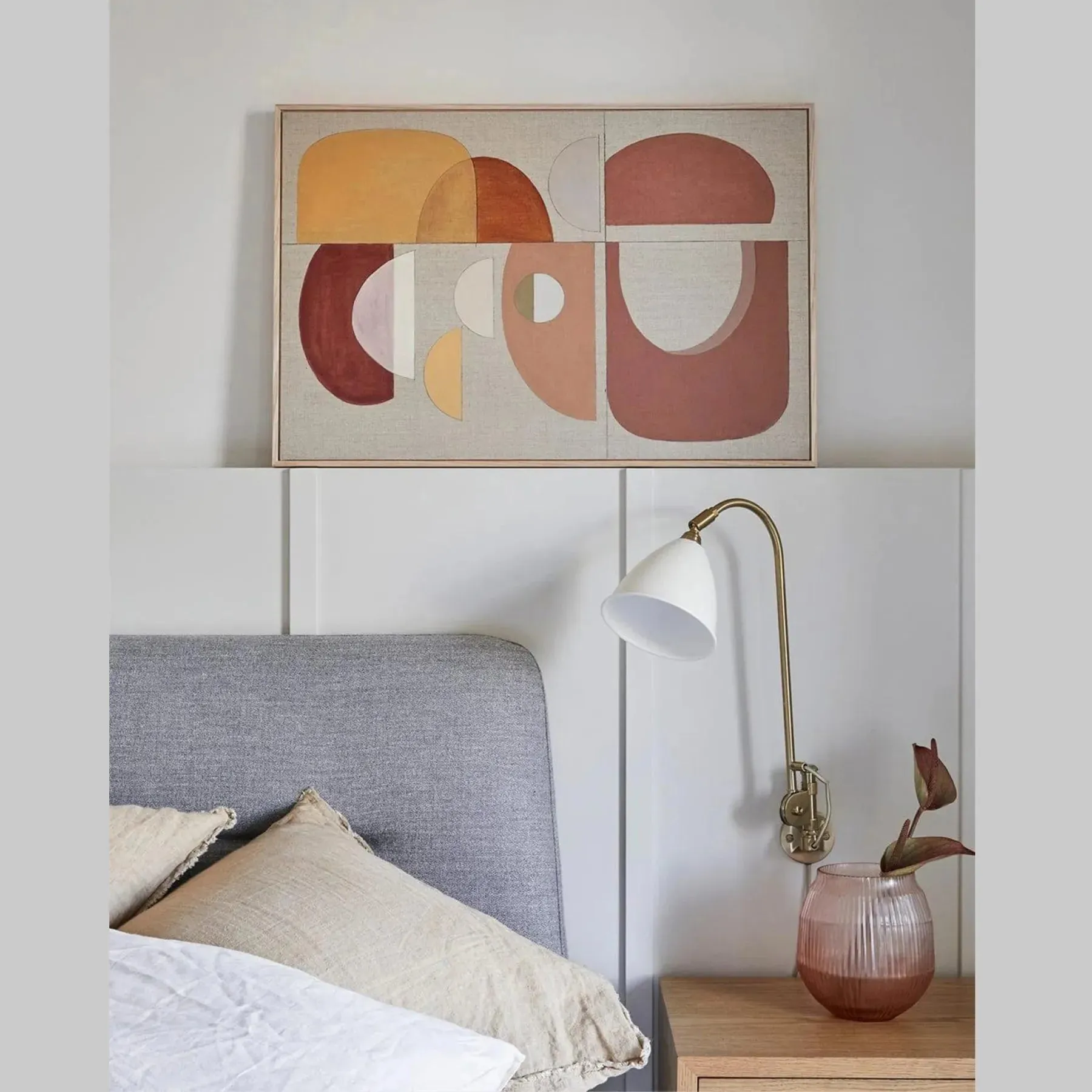Terracotta Arch Canvas Print 120cm x 80cm Oak Frame
