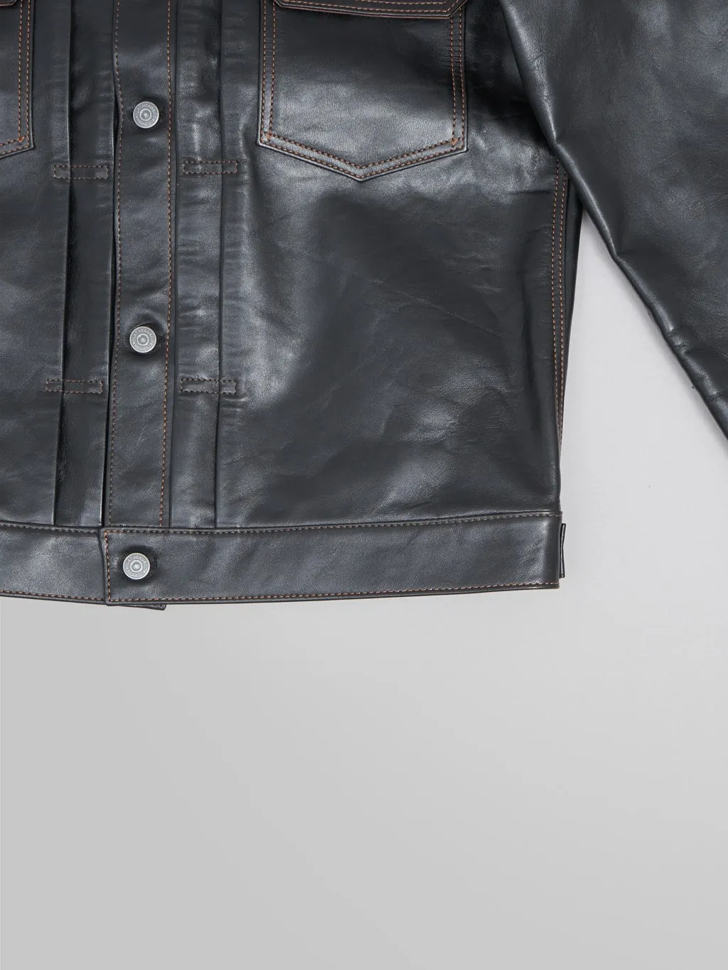 The Flat Head FN-LJ-HJ002 Horsehide 50's Type II Jacket Black