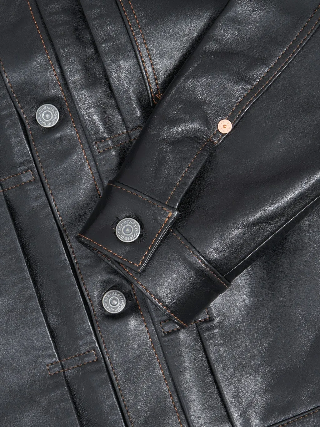 The Flat Head FN-LJ-HJ002 Horsehide 50's Type II Jacket Black