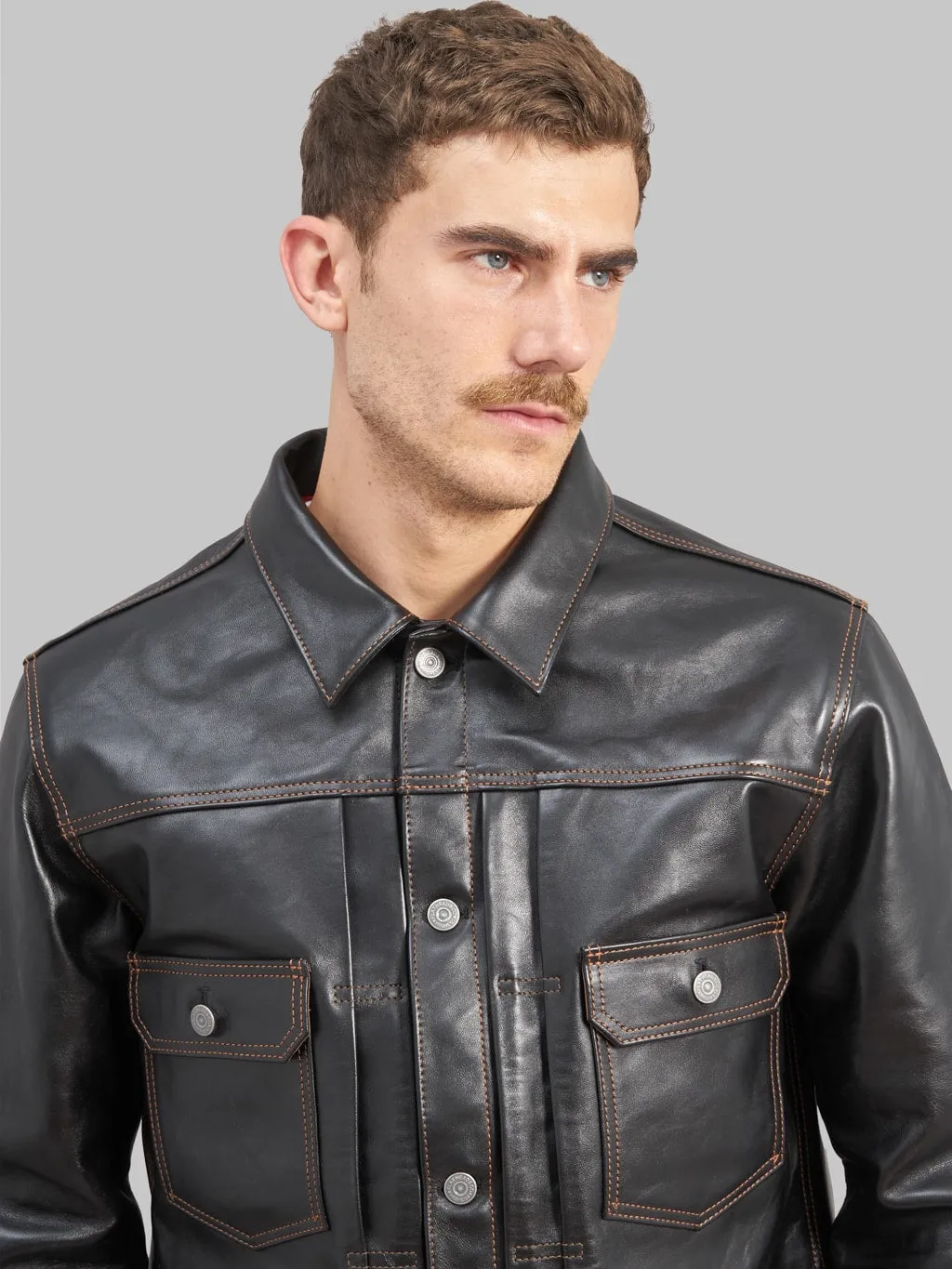The Flat Head FN-LJ-HJ002 Horsehide 50's Type II Jacket Black