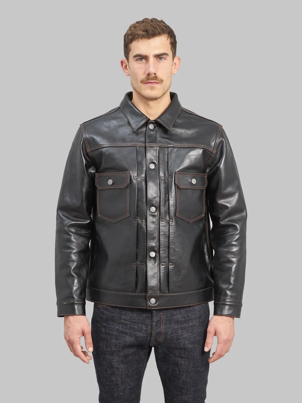 The Flat Head FN-LJ-HJ002 Horsehide 50's Type II Jacket Black