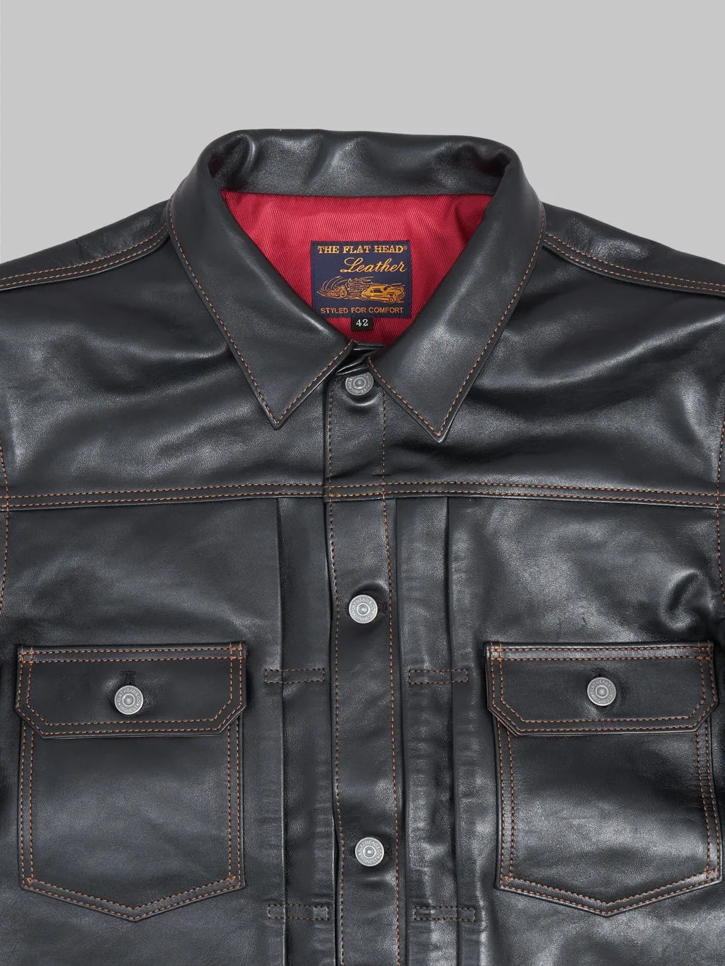 The Flat Head FN-LJ-HJ002 Horsehide 50's Type II Jacket Black