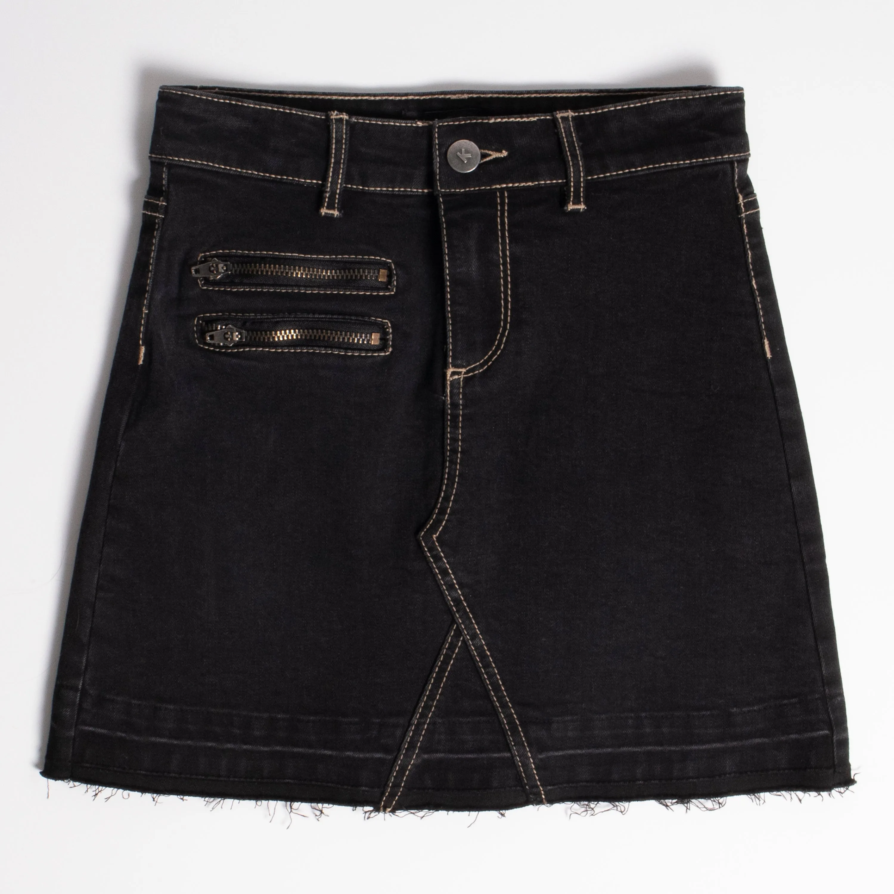 Zipper Denim Skirt