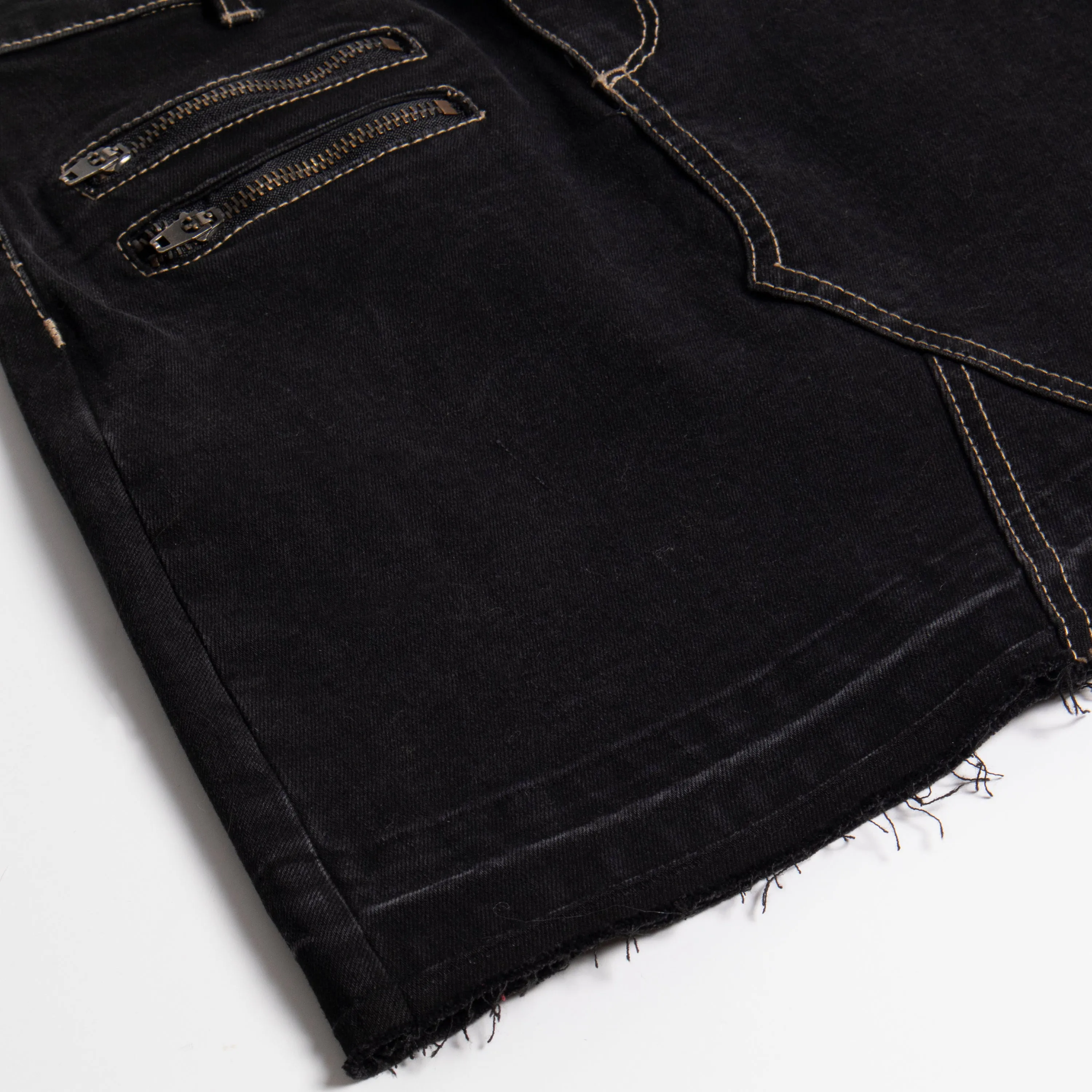 Zipper Denim Skirt