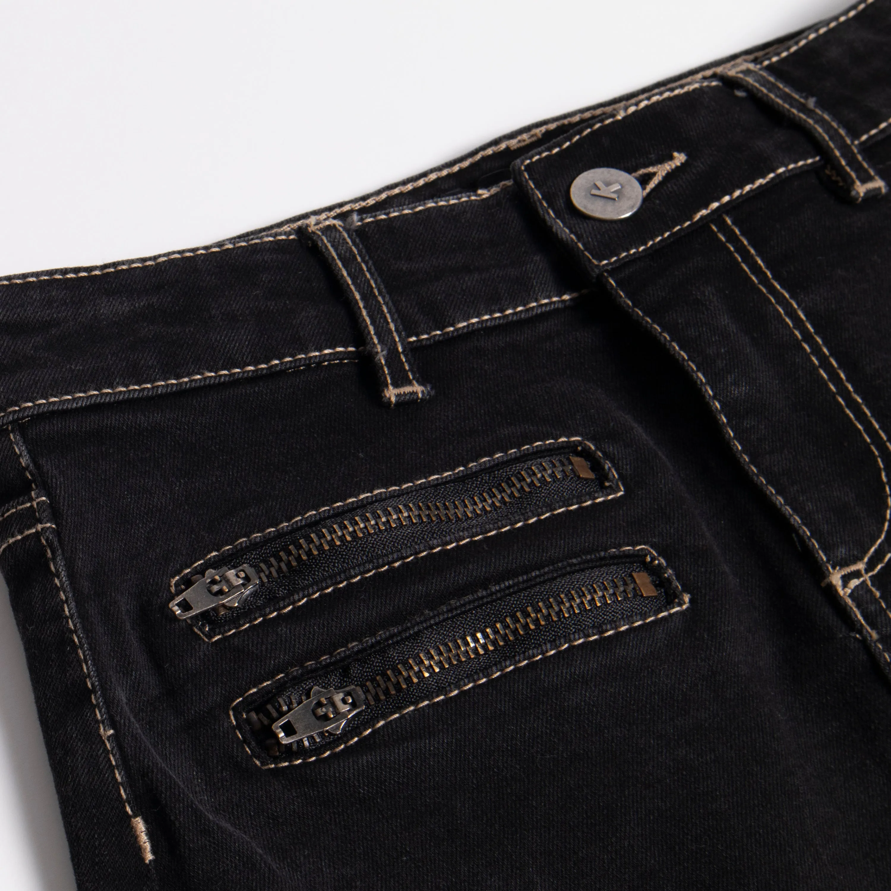 Zipper Denim Skirt